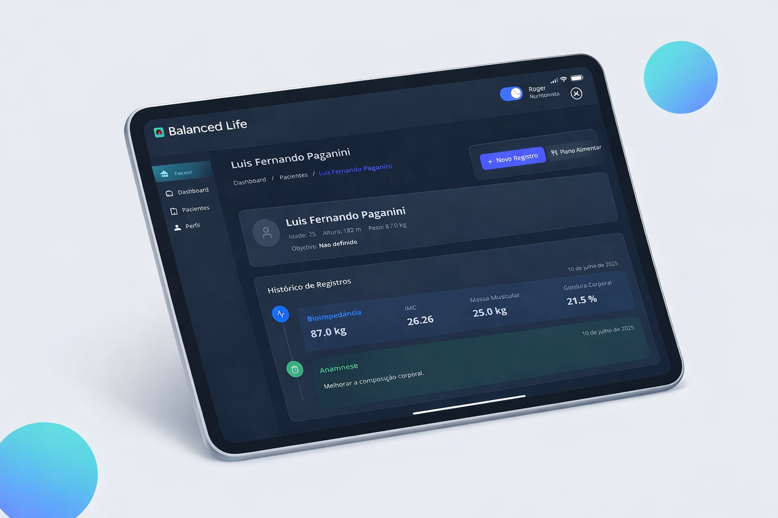 Veben - Plataforma de Gestão Nutricional